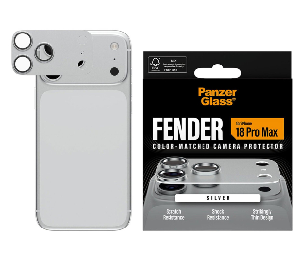 PanzerGlass Fender Camera Protector do iPhone 18 Pro Max Silver - 1604008 - zdjęcie 3